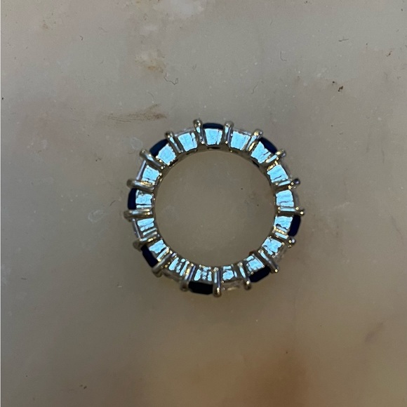 ๐๐ธ๐๐Brand New 4.25xtw Sapphire Blue and White Cubic Zirconia Eternity Ring - Picture 3 of 3